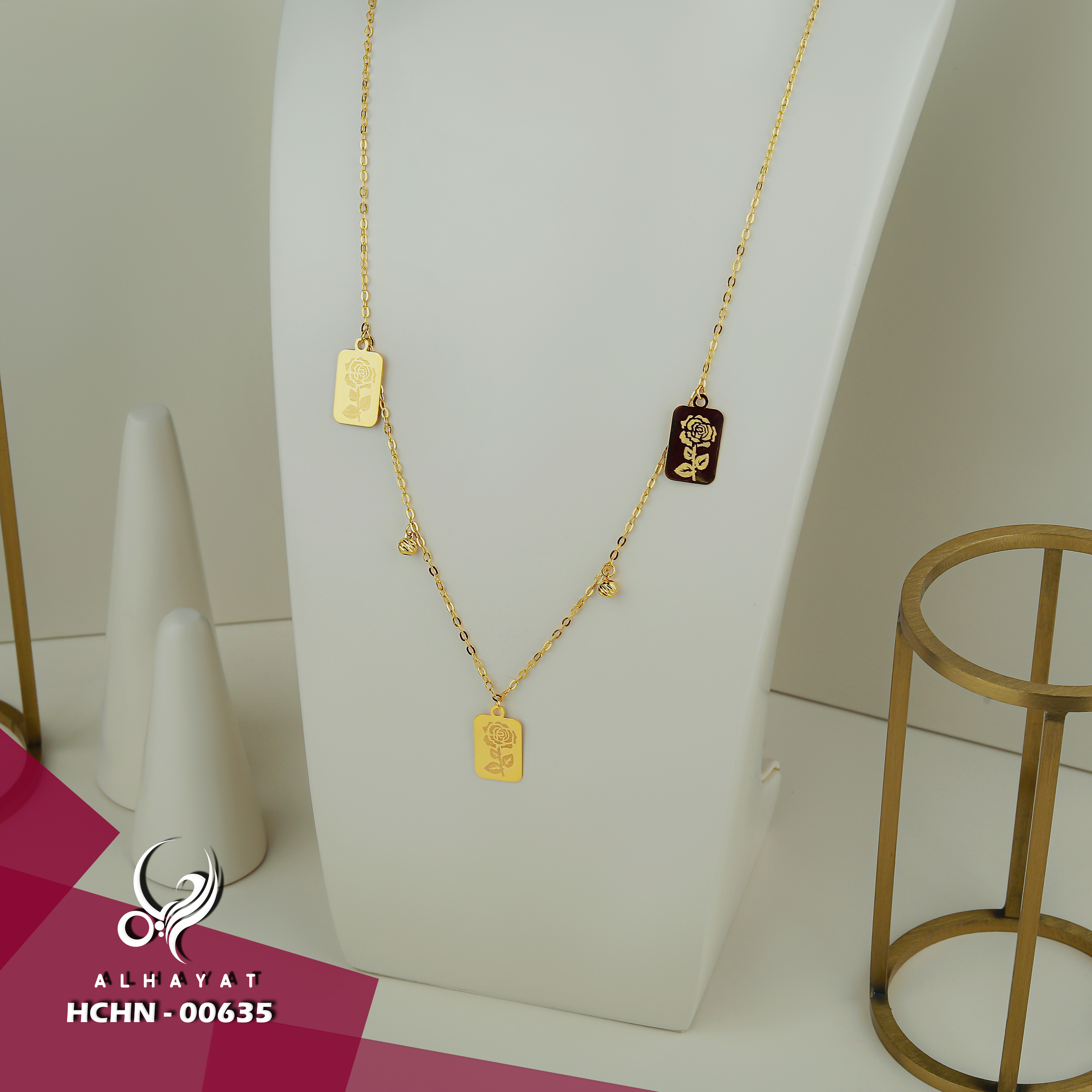 21 karat gold choker, made in Turkey - (H-0694)